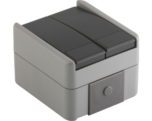 Întrerupător dublu pentru spații umede cu grad de protecție IP44