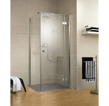 Ușă duș rotativă pentru perete lateral Schulte MasterClass, 80x200 cm, sticlă securizată transparentă, profil crom, dreapta-thumb-1