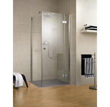 Ușă duș rotativă pentru perete lateral Schulte MasterClass, 90x200 cm, sticlă securizată transparentă, profil crom, dreapta-thumb-1