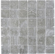 Mozaic piscină ceramic CIM Q48 CDG gri închis 30,6x30,6 cm