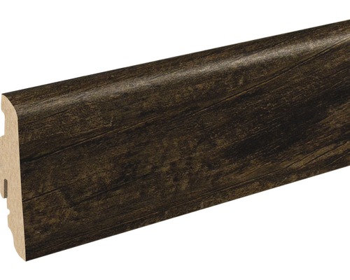 Plintă SKANDOR MDF FU60L Patchwood maro 2400x58x19 mm Plintă cu structură de lemn