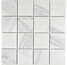 Mozaic piscină ceramic CIM Q73 CR alb 30,6x30,6 cm