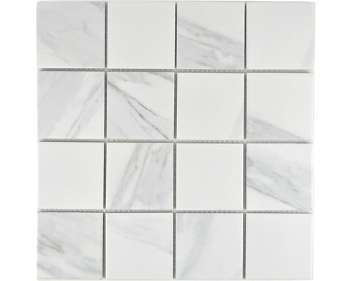 Mozaic piscină ceramic CIM Q73 CR alb 30,6x30,6 cm