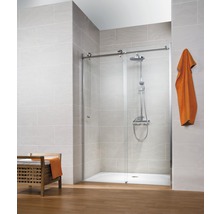 Ușă duș glisantă pentru nișă Schulte MasterClass, 140x200 cm, sticlă securizată transparentă, profil crom, dreapta-thumb-0