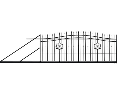 Poartă culisantă Polbram Nedeia oțel galvanizat 180-200x400 cm deschidere stânga antracit