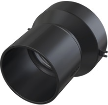 Vedere de sus a unei piese de reducere a țevii de scurgere HT negre