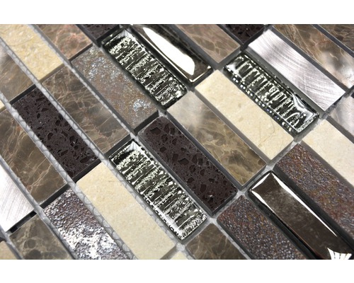 Placă de mozaic cu aspect de sticlă și piatră