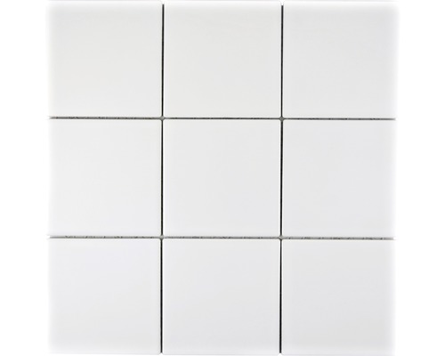 Mozaic piscină ceramic CQ 105 alb mat 30x30 cm Nouă plăci de perete pătrate, ceramică