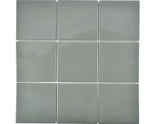Mozaic piscină ceramic CQ 110 Quadrat gri lucios 30x30 cm