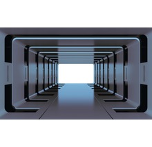 Interiorul unui tunel futurist cu cadre rectangulare
