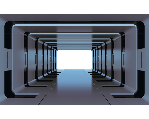 Interiorul unui tunel futurist cu cadre rectangulare