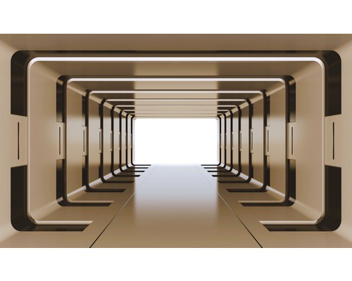 Tunel iluminat cu rame dreptunghiulare