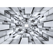 Reprezentare abstractă a unui tunel cu elemente dreptunghiulare