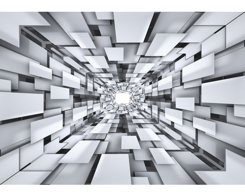 Reprezentare abstractă a unui tunel cu elemente dreptunghiulare