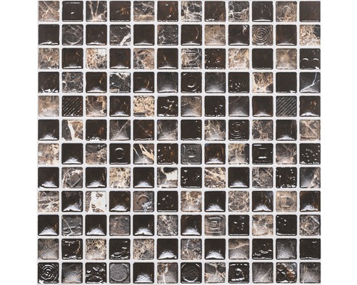 Faianță baie / bucătărie Mosaico Petra 10 30x30 cm Placă de mozaic cu elemente pătrate mici și aspect de marmură