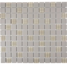 Mozaic piscină ceramic CU G100 gri mat neglazurat 32,7x30,2 cm