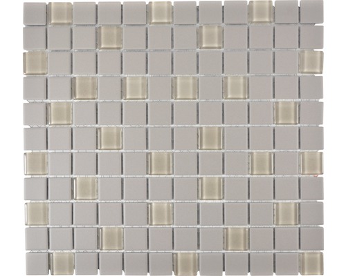 Mozaic piscină ceramic CU G100 gri mat neglazurat 32,7x30,2 cm