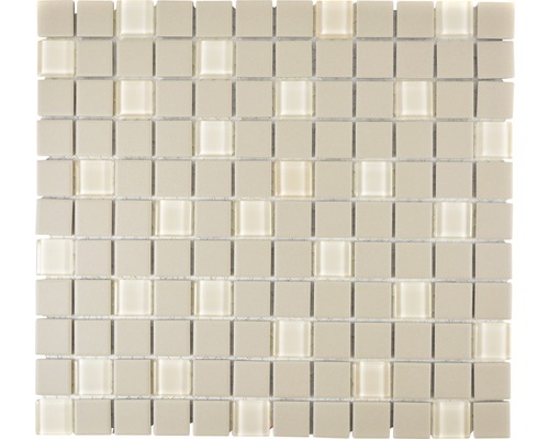 Mozaic piscină ceramic CU G80 bej mat neglazurat 32,7x30,2 cm Plăci de mozaic cu elemente pătrate