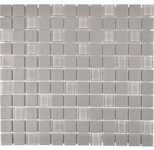 Mozaic piscină ceramic CU G90 gri mat neglazurat 32,7x30,2 cm