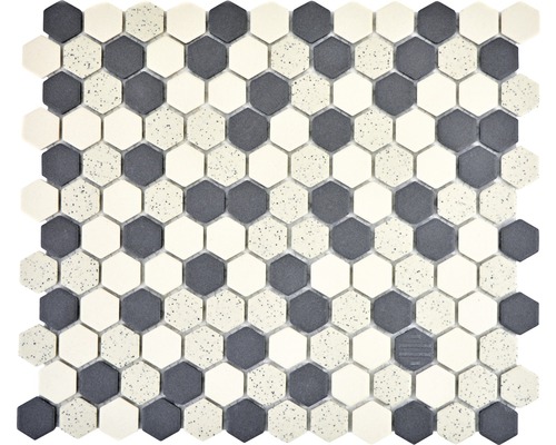 Mozaic piscină ceramic CU HX210S crem-negru 30x26 cm