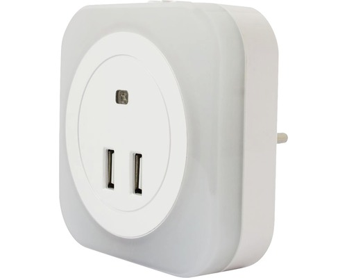 Lumină de noapte cu priză și porturi USB