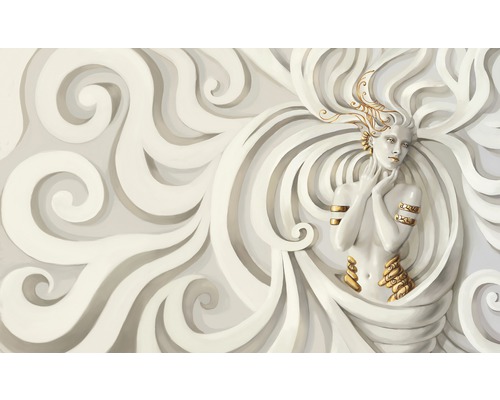 Imagine decorativă de perete cu o figură feminină în design abstract
