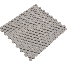 Mozaic piscină ceramic CU K217 gri mat neglazurat 31,5x29,4 cm