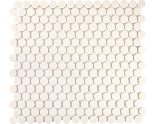 Mozaic piscină ceramic CU K220 alb mat neglazurat 31,5x29,4 cm Placă de mozaic cu pietre rotunde