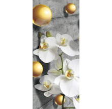 Placă decorativă cu orhidee și bile