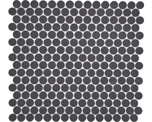Mozaic piscină ceramic CU K289 negru mat neglazurat 31,5x29,4 cm