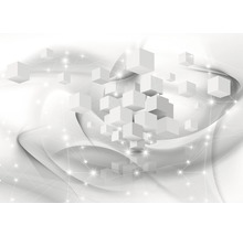 Reprezentare abstractă cu cuburi și linii