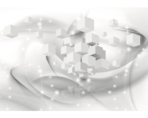 Reprezentare abstractă cu cuburi și linii