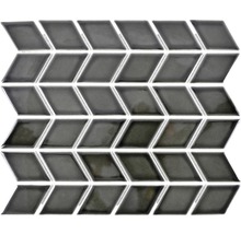 Mozaic piscină ceramic DS B01W negru lucios 26,6x30,75 cm