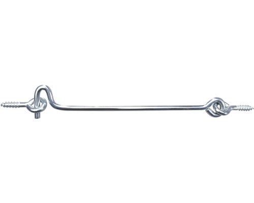 Cârlig fereastră/poartă cu ochi de blocare Alberts Ø7 x 250mm, oțel zincat Cârlig de ușă cu ochet și șuruburi