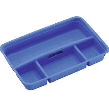 Cutie de scule goală, albastră, cu compartimente pentru depozitare