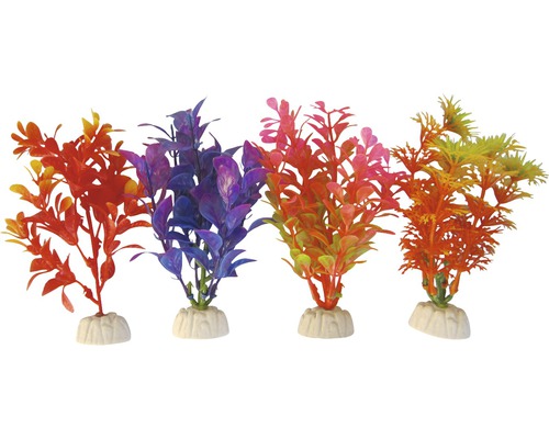Plantă acvariu, H 19 cm, colorate, 4 buc Plantă acvariu, H 19 cm, colorate, 4 buc