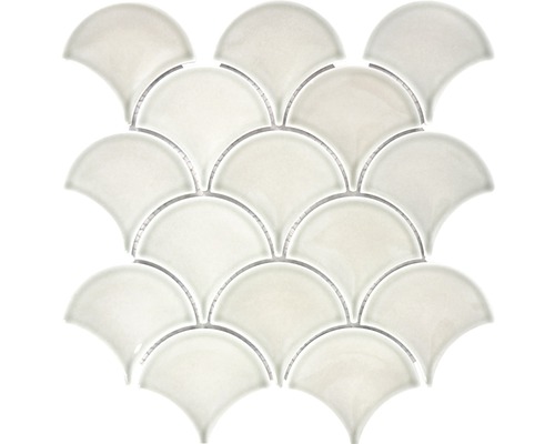 Mozaic piscină ceramic FS 03C gri lucios 25,6x27,3 cm