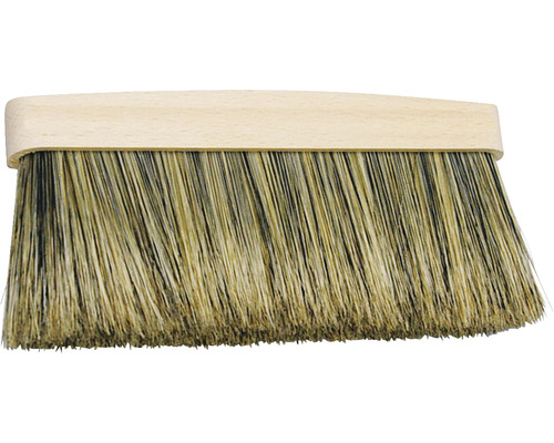 Pensulă plată cu mâner din lemn și peri naturali