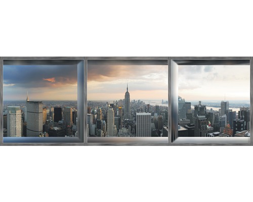 Imagine decorativă de perete cu o vedere a orașului New York în trei părți