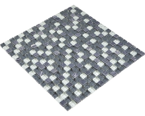 Placă de mozaic din sticlă și piatră naturală