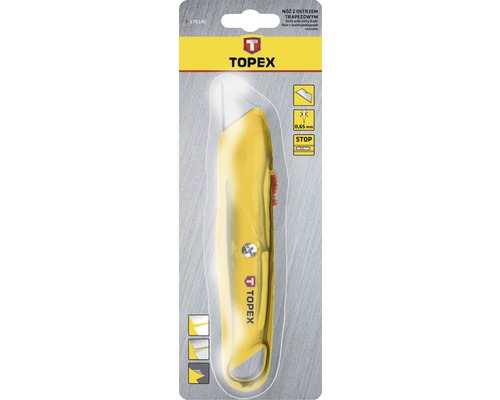Cutter Topex cu lamă trapezoidală în ambalaj