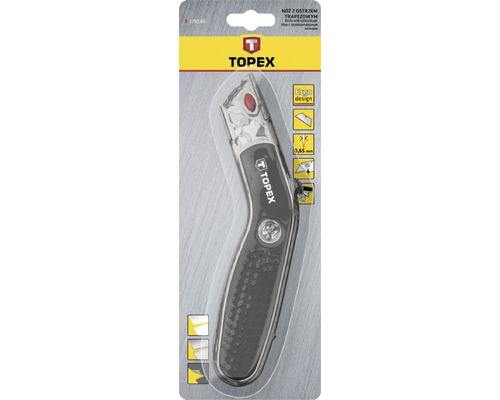 Cuțit universal Topex cu lamă trapezoidală în ambalaj