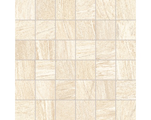 Mozaic porțelanat Sahara crema 30x30 cm Plăci pătrate pentru placări de pereți și podele