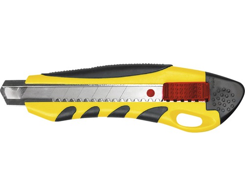 Cutter plastic Topex 18mm, șină metalică, incl. 1 lamă de tăiat, cu autoblocare Cuțit cu lamă segmentabilă