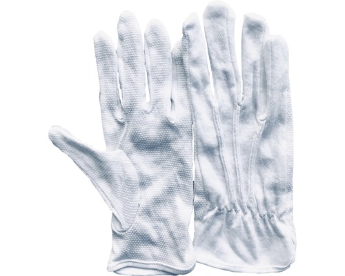Mănuși de protecție Renania Basic tricotate din bumbac subțire, puncte din PVC în palmă, mărimea 8, 1 pereche