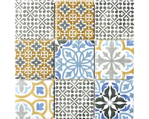 Mozaic piscină ceramic PORTO multicolor 30x30 cm Nouă plăci decorative cu modele florale