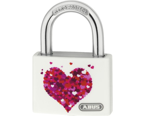 Lacăt cu motiv de inimă și sigla ABUS