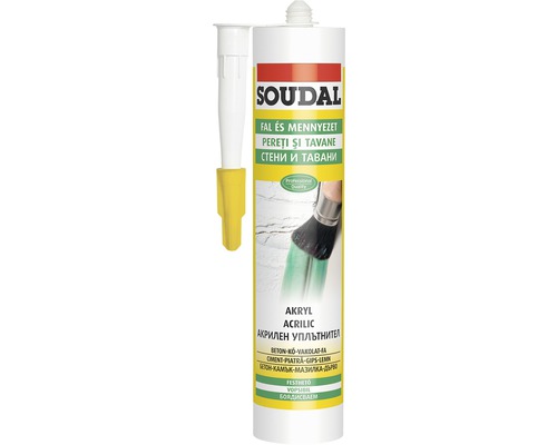 Mastic acrilic SOUDAL vopsibil pentru umplerea fisurilor și rosturilor de zidărie 280 ml