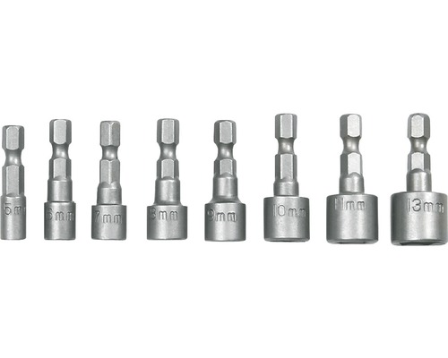 Set chei tubulare pentru șurubelniță Topex 5-13 mm 1/4″, 8 piese, crom-vanadiu