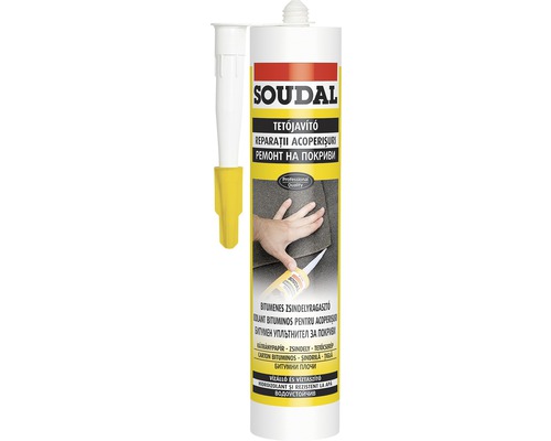 Mastic bituminos SOUDAL pentru reparații acoperiș 280 ml